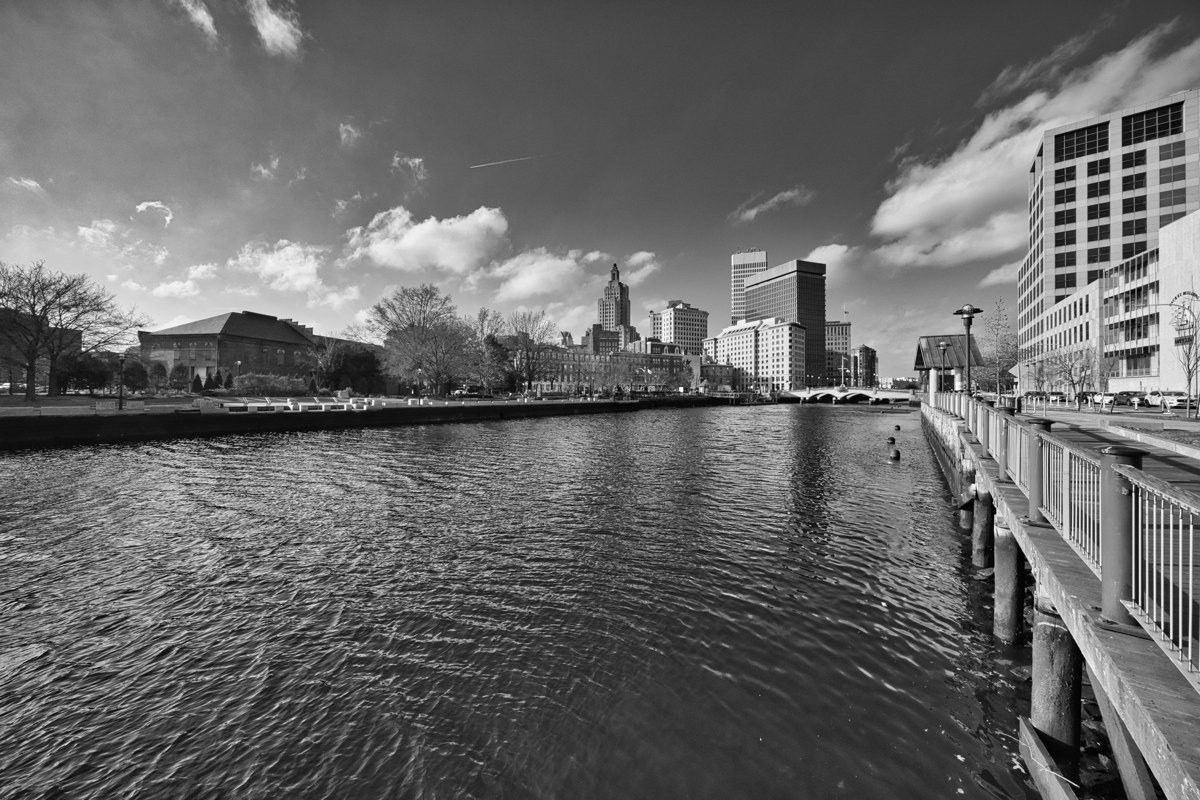 Downtown Providence buildings along the Providence River, Rhode Island