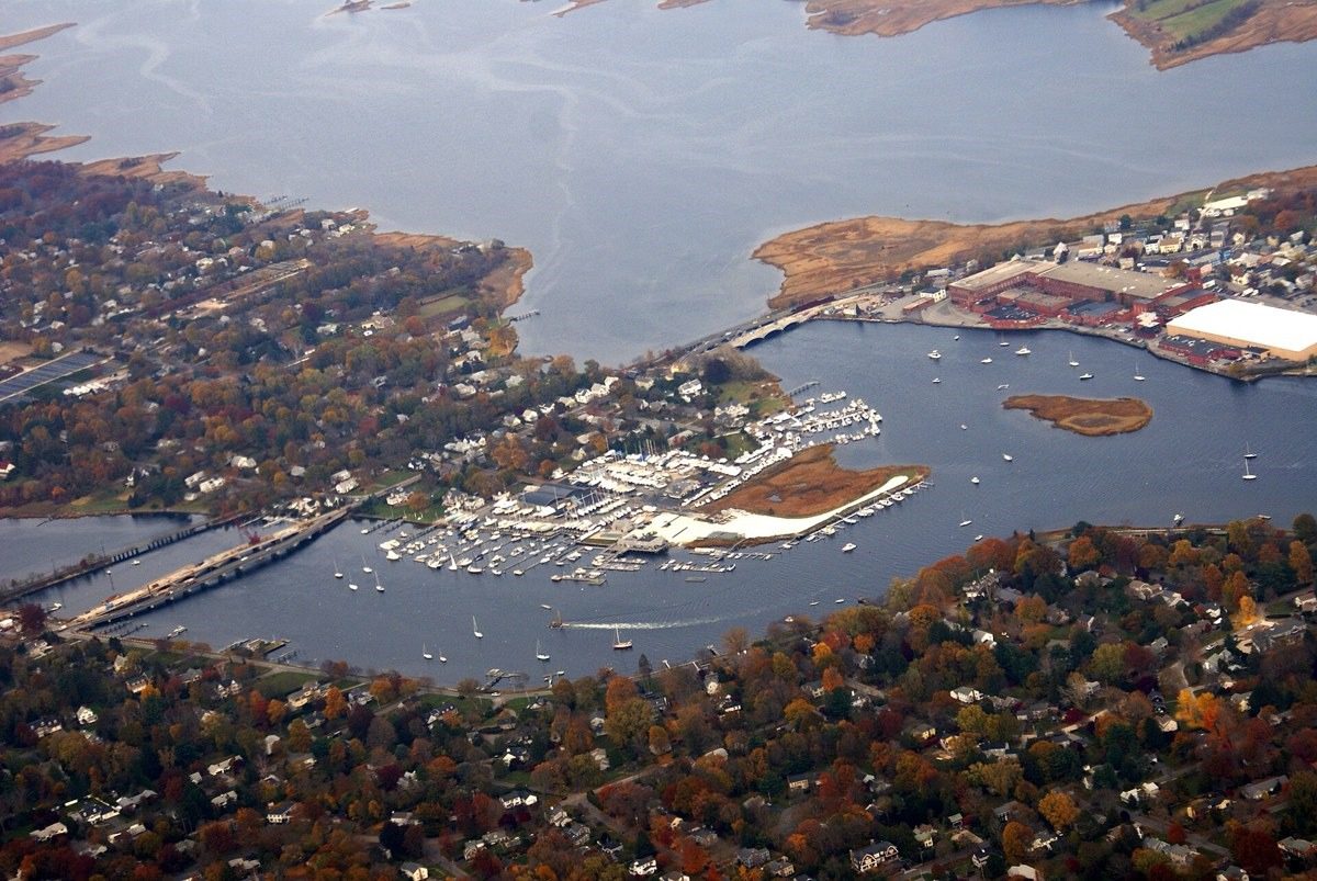 Aerial view of Barrington, Rhode Island