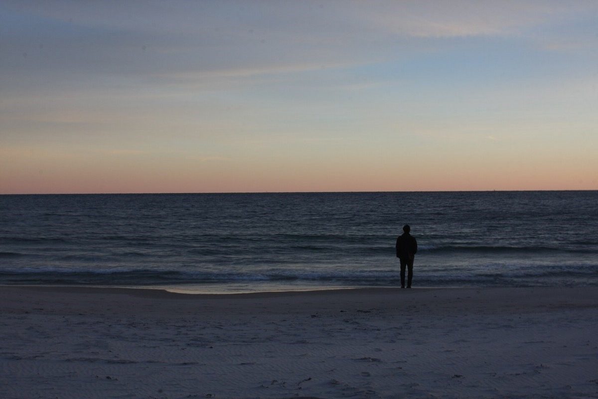 Weekapaug, Rhode Island shoreline at sunset in Westerly